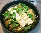 簡単!!三つ葉香る豆腐と麩の玉子とじ作り方3写真
