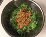千切りキャベツと豆苗の納豆サラダ！作り方2写真