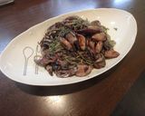 若イカのペペロンチーノ風イカ墨パスタ作り方7写真