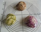 トヨ型大で3色三つ編み薄色マーブルパン♪作り方5写真