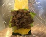 おにぎりの海苔で簡単★恵方巻き★焼肉巻き作り方4写真