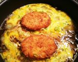 我が家のコロッケの玉子とじ丼作り方3写真