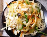 野菜たっぷりわが家の豚の生姜焼き๑`´๑作り方3写真
