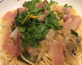 ネギとアンチョビと生ハムのパスタ作り方6写真