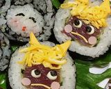 節分♪簡単デコ寿司今年は少し巻いてみた作り方2写真
