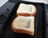 超厚切り食パンのくり抜きオープンサンド作り方5写真