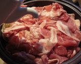 土鍋で☆豚肉のかさね蒸し作り方3写真
