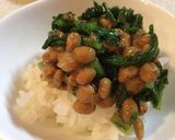 納豆と春菊のごまあえのご飯作り方4写真