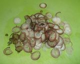 つる豆と金時草の酢の物作り方3写真