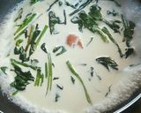 ほうれん草と明太豆乳クリームうどん作り方5写真