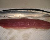 絶品☆秋刀魚の葱梅巻き☆作り方1写真