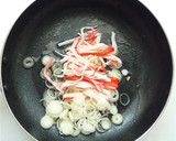かに玉風　かにかまとねぎのふわふわ卵とじ作り方4写真