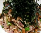 えごま油入り☆サバ缶 青しそ 小ネギ納豆作り方2写真