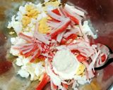 うまっ♡ゆで卵 カニカマ チーズトースト作り方3写真