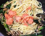焦がし醤油の香りの明太バターパスタ作り方9写真