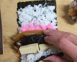 大好き♪巻き寿司の両端♡巻きす無しで倍作り方3写真