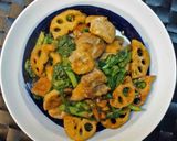 菜の花とれんこんの味噌マヨ炒め作り方6写真