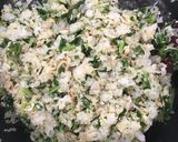 大根の葉っぱで☆青菜しらすチャーハン作り方7写真