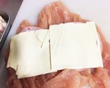 レンジで♡鶏ハムチーズロール作り方3写真