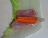 鶏肉でヘルシー★白菜のロール煮作り方3写真