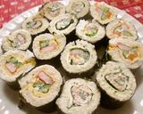 パンで色々巻き寿司作り方10写真