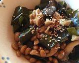 納豆とヒラタケの炒め物作り方4写真