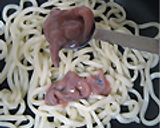 イカの塩辛入り焼きうどん作り方3写真