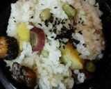 豆芋ご飯・汁付(血管ダイエット1061)作り方1写真