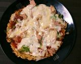 インスタントラーメンでラーメンピザ！作り方6写真