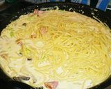 旨ウマ♪簡単！牛乳で作るクリームパスタ作り方5写真