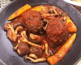 きのことトマト煮込みハンバーグ作り方5写真