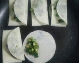 半分に折るだけ☆羽根つきチーズのねぎ餃子作り方9写真