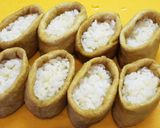 炒り玉子とお花飾りのお稲荷さん作り方16写真