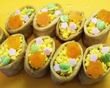 炒り玉子とお花飾りのお稲荷さん作り方18写真