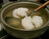 お鍋の後は　卵雑炊作り方1写真