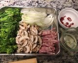 菜の花とベーコンの和風パスタ作り方1写真