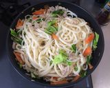 余り野菜と温玉で☆絶品焼うどん＠めんつゆ作り方2写真