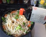 余り野菜と温玉で☆絶品焼うどん＠めんつゆ作り方3写真