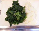 ほうれん草と玉葱のクリームパスタ作り方1写真