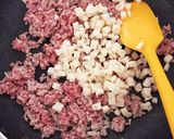 れんこん入りでシャキシャキ！肉そぼろ作り方3写真