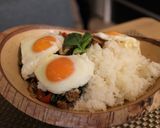 ガパオ★鶏挽肉のバジル炒めごはん作り方13写真