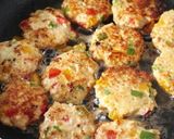 お弁当のおかず★３色パプリカの鶏バーグ作り方5写真
