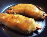 レンジで簡単☆照り焼きチキンロール作り方5写真
