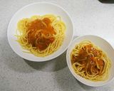 簡単アレンジ☆カレーパスタ グラタン風作り方7写真