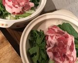 豚肉、ネギ、葉野菜の山椒小鍋作り方2写真