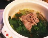 豚肉、ネギ、葉野菜の山椒小鍋作り方4写真