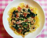 ほうれん草とベーコンのツナミルク風パスタ作り方10写真