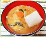 具沢山酒粕入り豚汁☆作り置き・酒粕生姜ほっこり作り方8写真