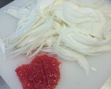 糖質制限☆新玉ねぎとタコの梅肉和え作り方1写真