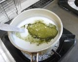 抹茶プリン。作り方4写真